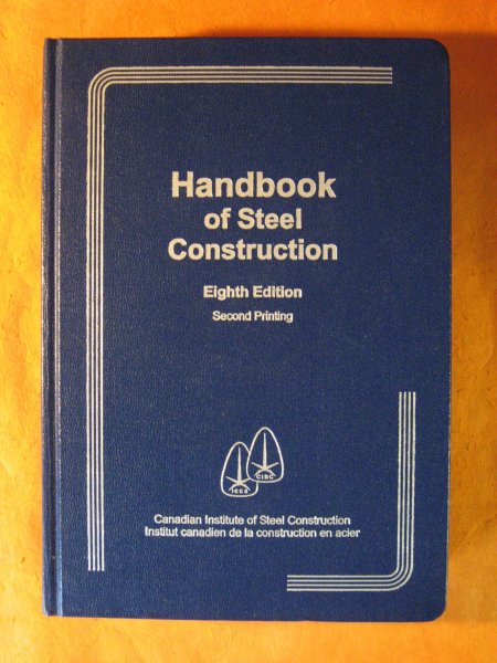 Handbook of Steel Construction; Eighth Edition Image for Handbook of Steel Construction; Eighth Edition