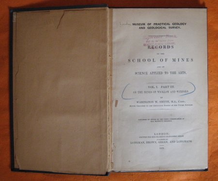 Image for Records of the School of Mines and of Science Applied to the Arts (Vol. I. Part III. On the Mines of Wicklow and Wexford)